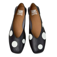 Camper Camper Comfort Μπαλαρίνα Twins K201253-050 Μαύρη-Άσπρη
