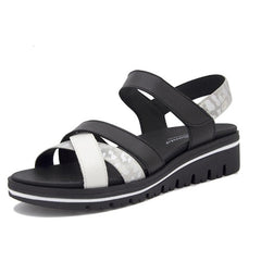 Piesanto Piesanto Ανατομικό Πέδιλο Fog 250784-768H Μαύρο-Off White
