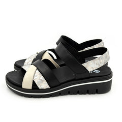 Piesanto Piesanto Ανατομικό Πέδιλο Fog 250784-768H Μαύρο-Off White