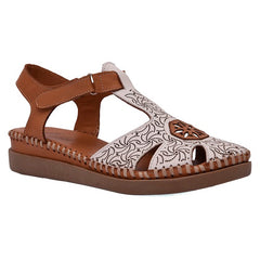 Treintas Treintas Comfort Πέδιλο Tati L-1016 Άσπρο-Καφέ
