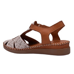 Treintas Treintas Comfort Πέδιλο Tati L-1016 Άσπρο-Καφέ
