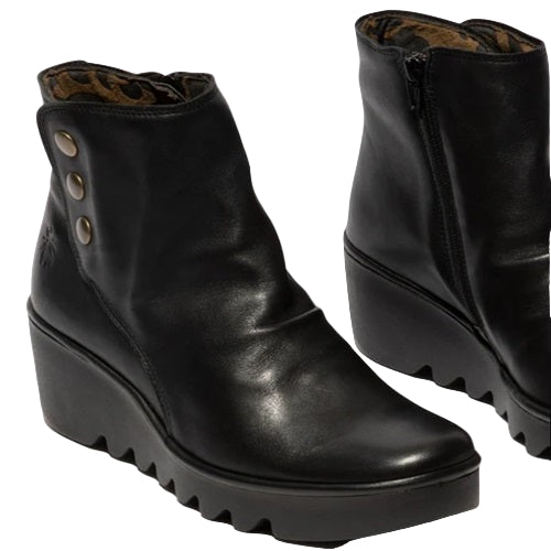 FLY London Μποτάκι Brom P501344008 Μαύρο