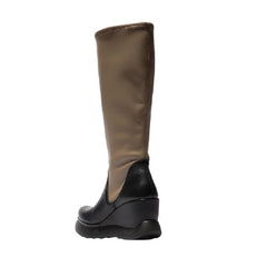 FLY London Μπότα Glin P145129002 Μαύρη-Μπεζ