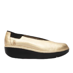 Fly London Comfort Μοκασίνι Jury P501470003 Χρυσό-Μαύρο