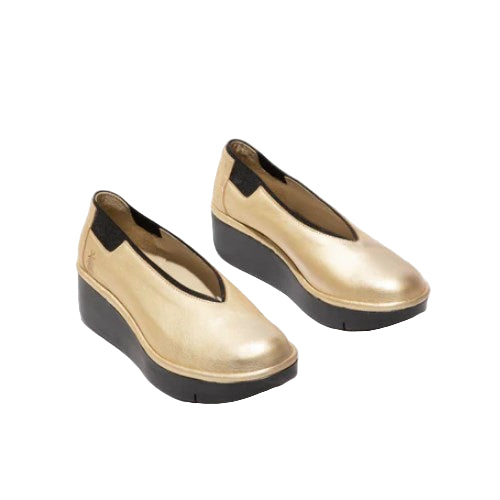 FLY London Μοκασίνι Jury P501470003 Χρυσό-Μαύρο