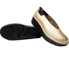 FLY London Μοκασίνι Jury P501470003 Χρυσό-Μαύρο