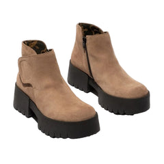 Fly London Comfort Μποτάκι Endo P145006006 Σκούρο Μπεζ