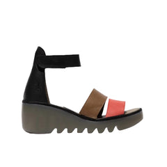 FLY London Πέδιλο Bono P501290009 Μαύρο-Ταμπά-Κοραλί