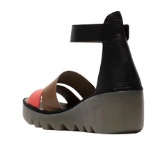 FLY London Πέδιλο Bono P501290009 Μαύρο-Ταμπά-Κοραλί