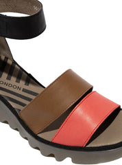 FLY London Πέδιλο Bono P501290009 Μαύρο-Ταμπά-Κοραλί