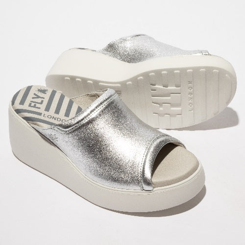 FLY London Ανοιχτό Πέδιλο Doli P145042007 Ασημί