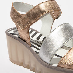 FLY London Πέδιλο Bexy P501575005 Χρυσό-Ασημί