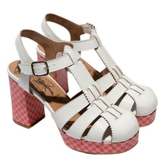 Fly London Comfort Πέδιλο Evit P145452001 Λευκό Λουστρίνι