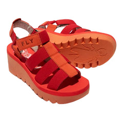 Fly London Comfort Πέδιλο Yoji P145198009 Κόκκινο - Πορτοκαλί