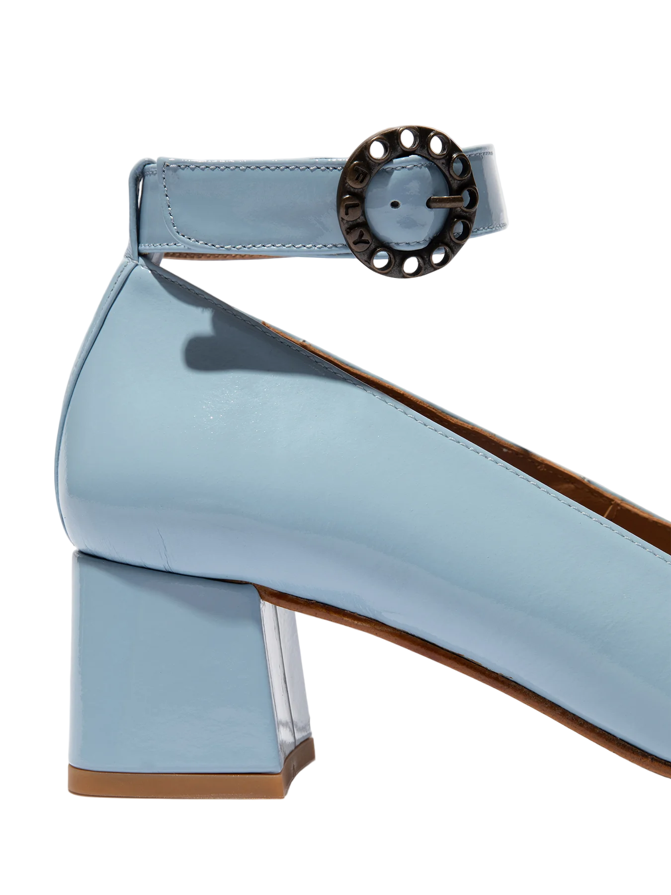 FLY London Γόβα Sazi P145082001 Γαλάζια Λουστρίνι