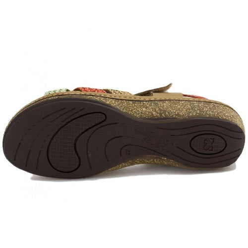 Piesanto Πέδιλο 230809-784i Καφέ-Πολύχρωμο