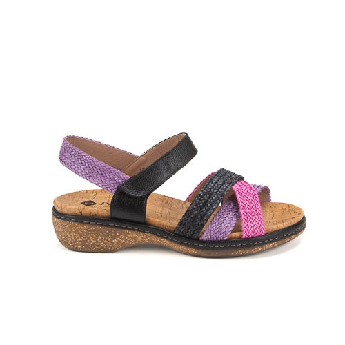 Piesanto Πέδιλο 230809-784i Μαύρο-Πολύχρωμο.