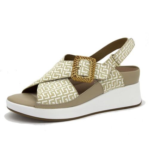 Piesanto Πέδιλο Dona 250383-795H Μπεζ-Άσπρο