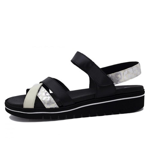 Piesanto Πέδιλο Fog 250784-768H Μαύρο-Off White