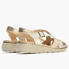 Pitillos Πέδιλο Glacia 20111 Λευκό-Μπεζ-Χρυσό