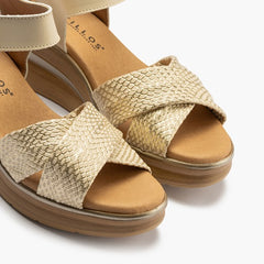 Pitillos Πέδιλο Marinel 10355 Μπεζ-Χρυσό