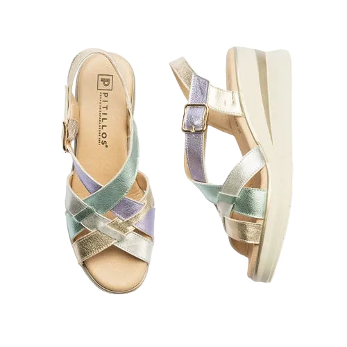 Pitillos Πέδιλο Mermaid 10361 Χρυσό-Πολύχρωμο