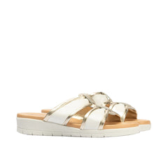 Pitillos Comfort Πέδιλο Stella 5550 Άσπρο-Χρυσό