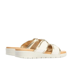 Pitillos Comfort Πέδιλο Stella 5550 Άσπρο-Χρυσό