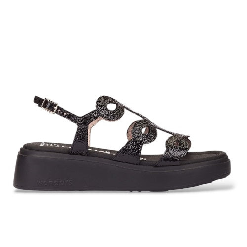 Wonders Comfort Πέδιλο Heaven 03 A-4503 Μαύρο Λουστρίνι