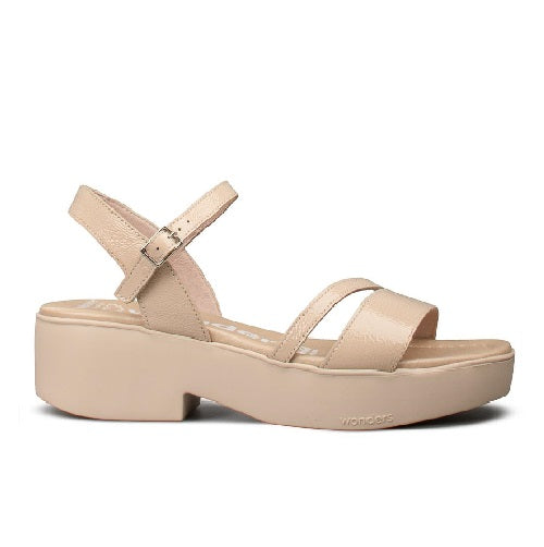 Wonders Comfort Πέδιλο Venus 01 B-1001 Μπεζ Λουστρίνι